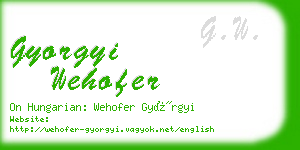 gyorgyi wehofer business card